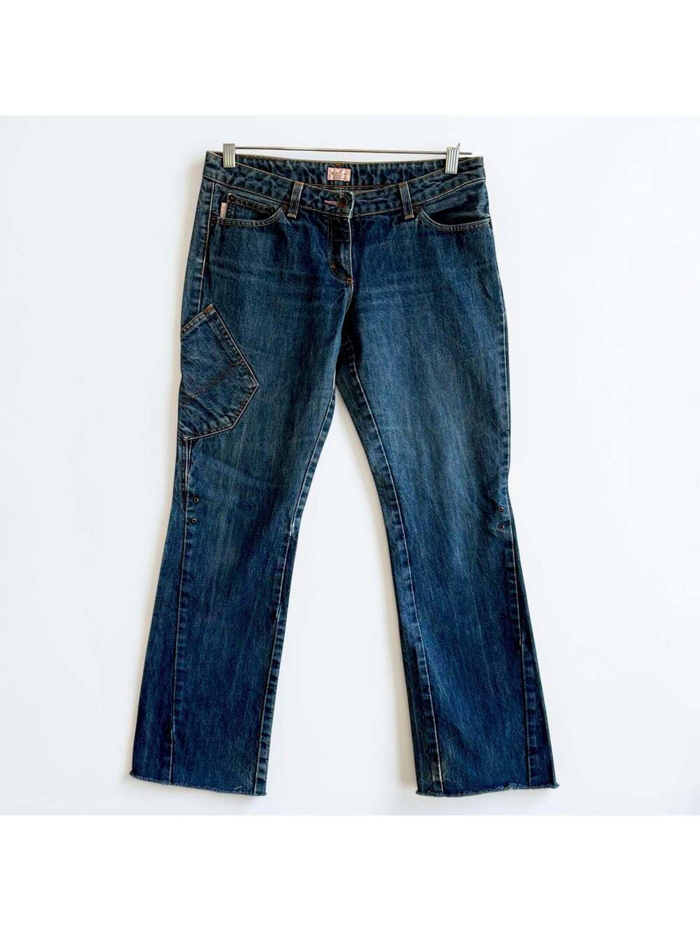 Paul Smith Women Vintage Made in Italy Asymmetric Pocket Straight Jeans 30